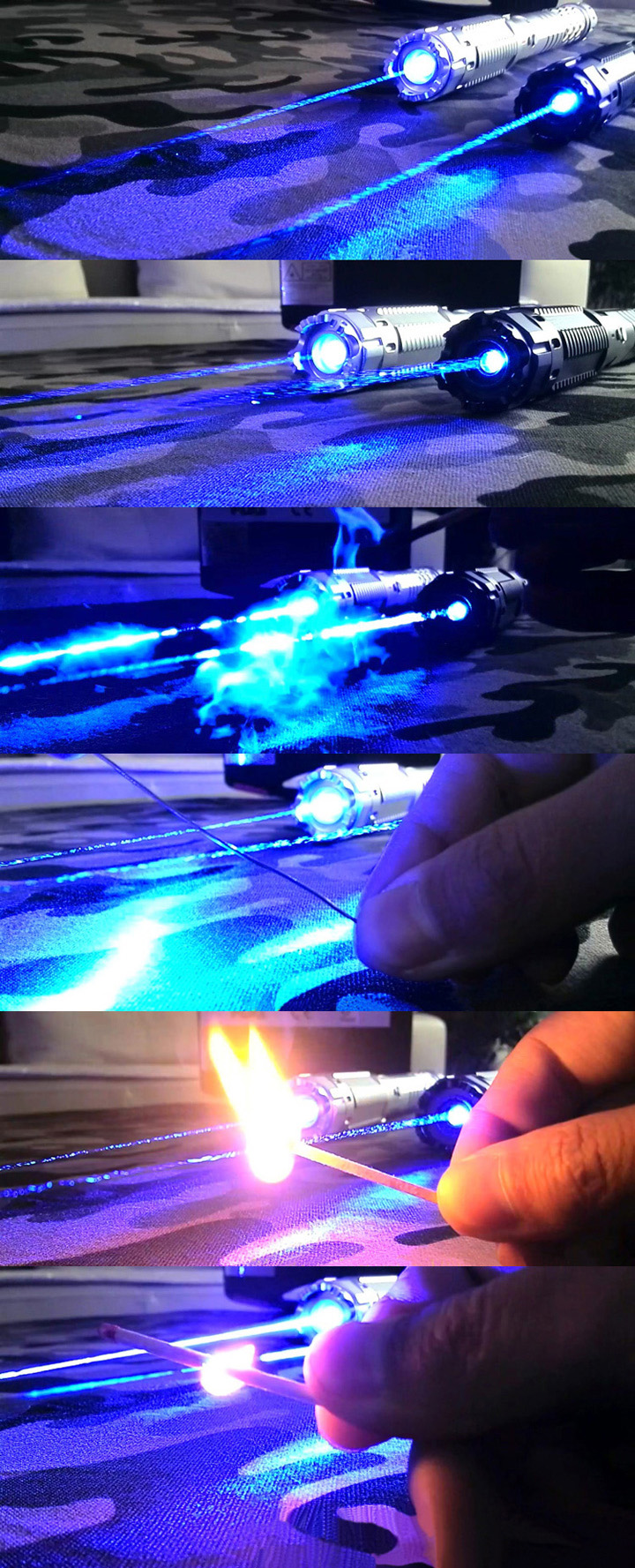 Pointeur laser 10000mW bleu le plus puissant du monde