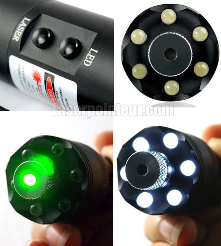 Acheter Lampe Torche LED Laser Vert 200mw Puissant Multimode Rechargeable