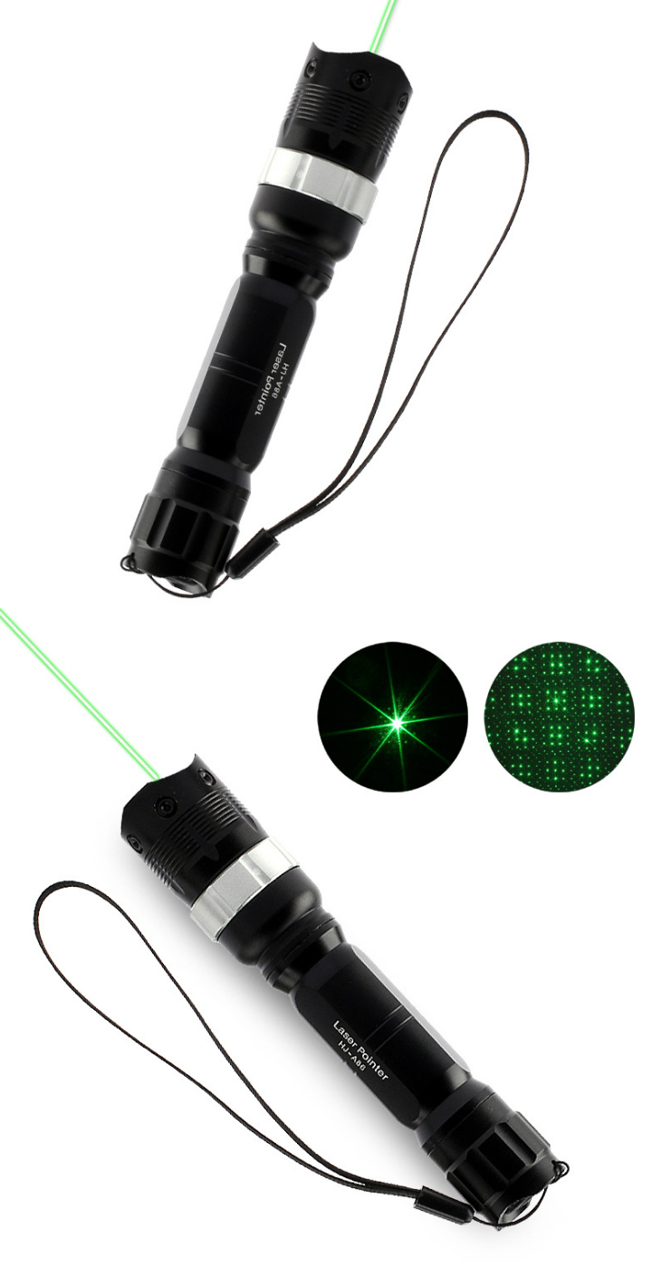 Pointeur laser vert 5 km 50mW / 100mW classe 3B avec interrupteur