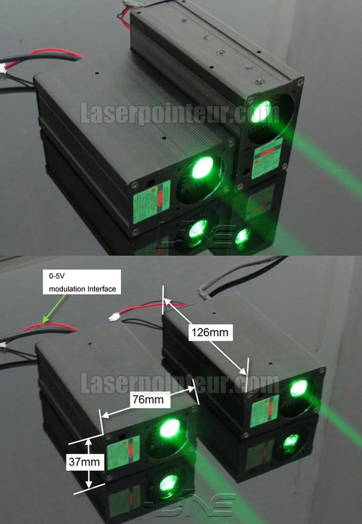 Module laser vert 532nm 3V/5V/12V/24V pour évasion de pièce