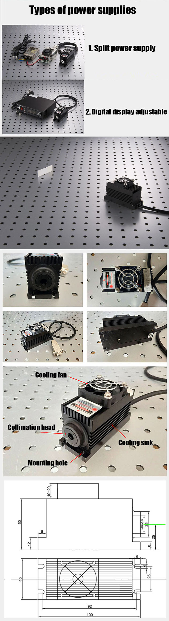 Laser à semi-conducteur infrarouge 980nm