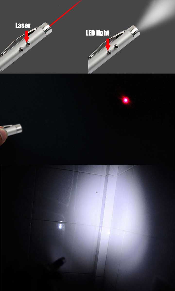 Stylo pointeur avec laser et lumière DEL