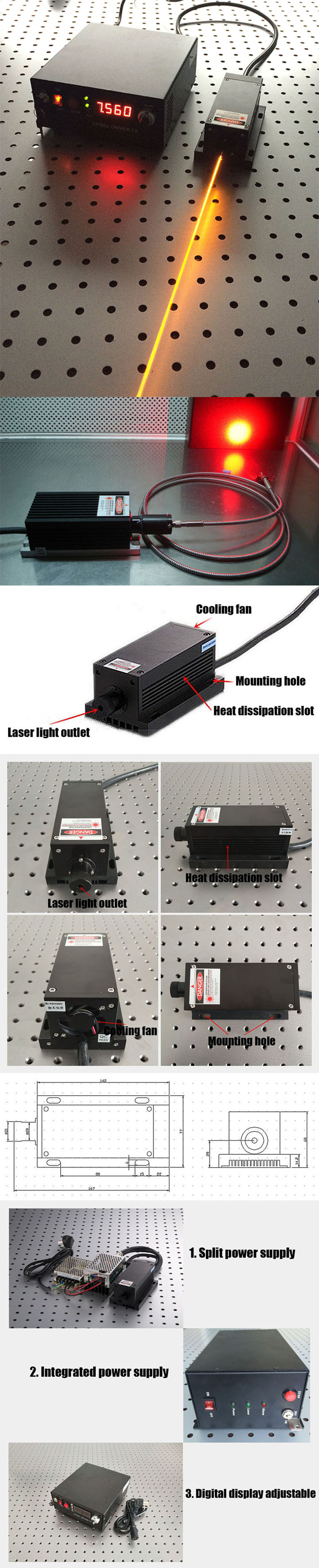 Module laser jaune DPSS 589 nm