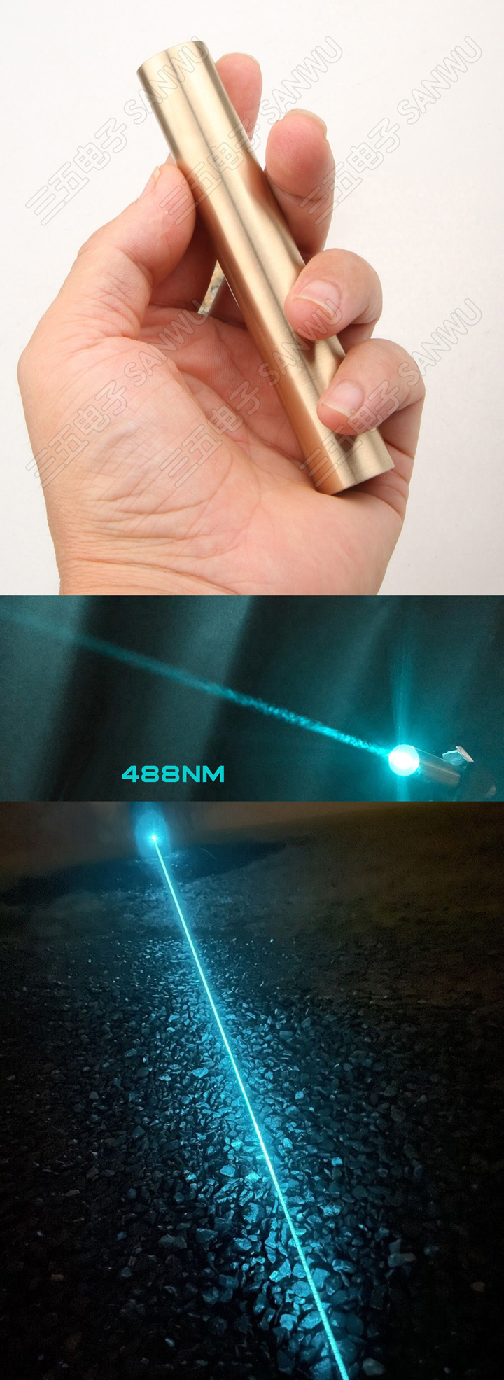 Pointeur laser cyan 488nm 200mW