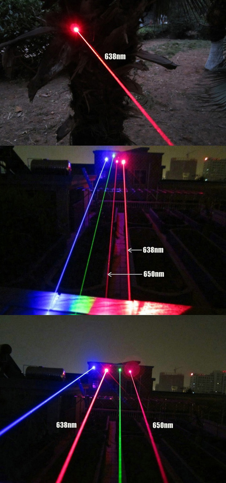 Pointeur laser rouge 638nm 1000mW