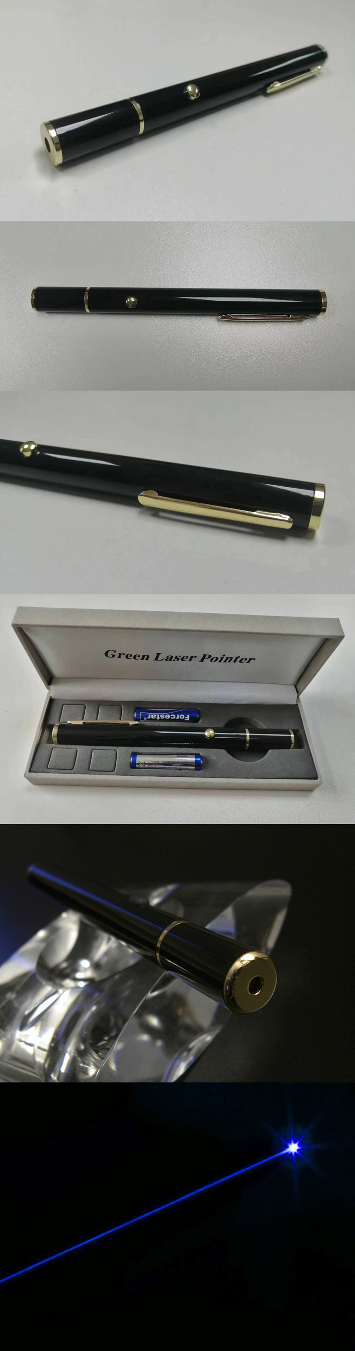 stylo laser bleu