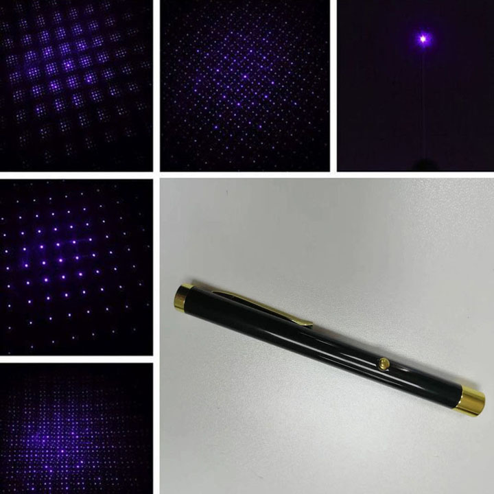 Stylo laser violet avec motifs