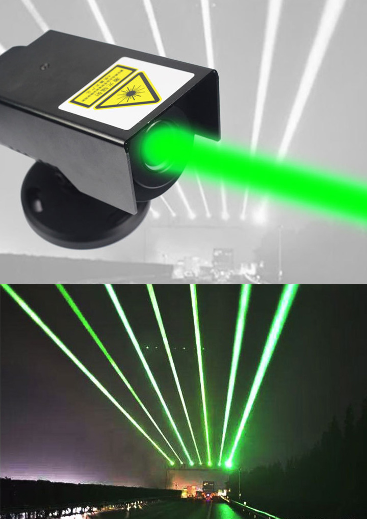 Laser vert de face pour gardien de plein air, super lumineux