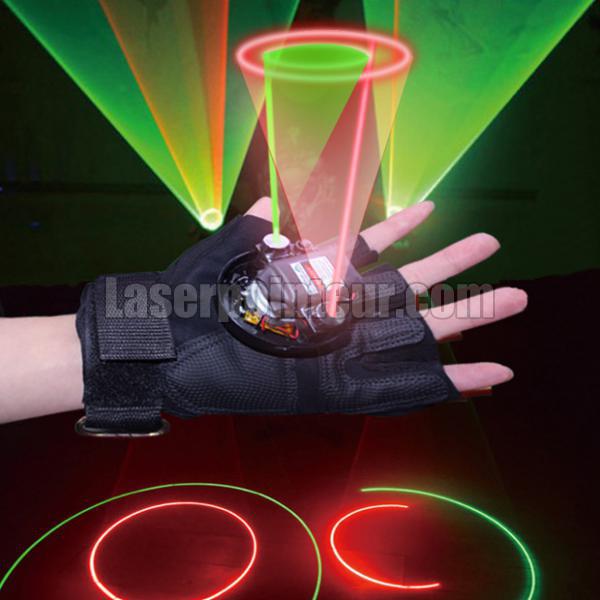 Gant laser vert / rouge pour performance scénique